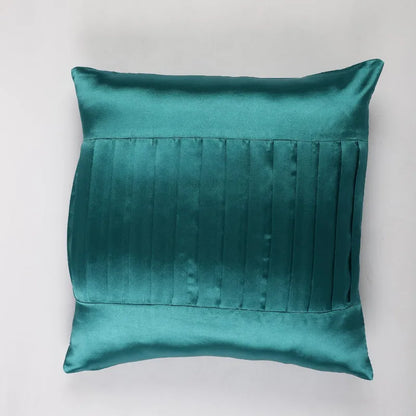 Fold Satin Cushion Cover| Turquoise |Set of 2 Default Title