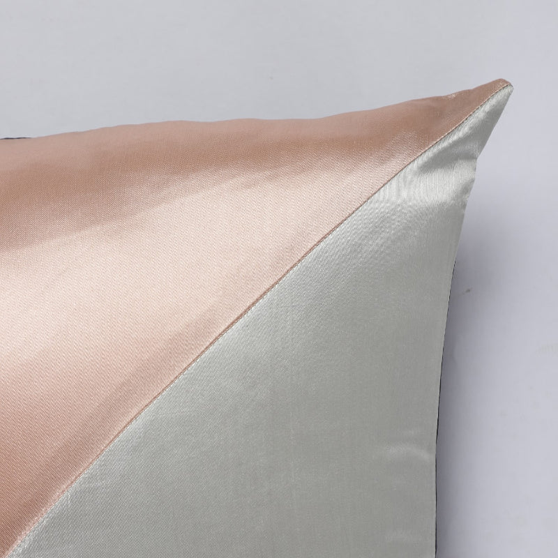 BW Asymmetrical Satin Cushion Cover| Pink |Set of 2 Default Title