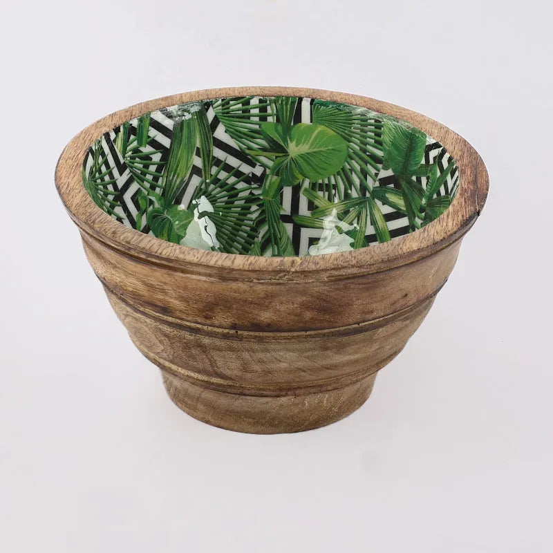 Wooden Meena Salad Bowl | Green Default Title