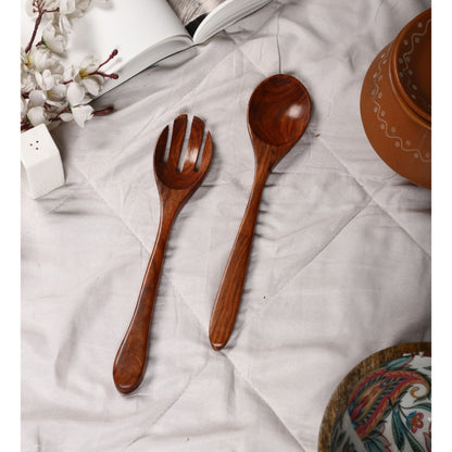 Burnt wood Serving  Spoons | Set Of 2 Default Title