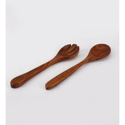 Burnt wood Serving  Spoons | Set Of 2 Default Title