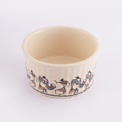 Ceramic Oblong Tribal Art Bowls | Set Of 2 Default Title