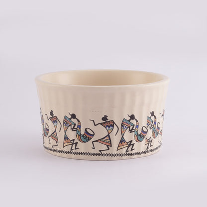 Ceramic Oblong Tribal Art Bowls | Set Of 2 Default Title