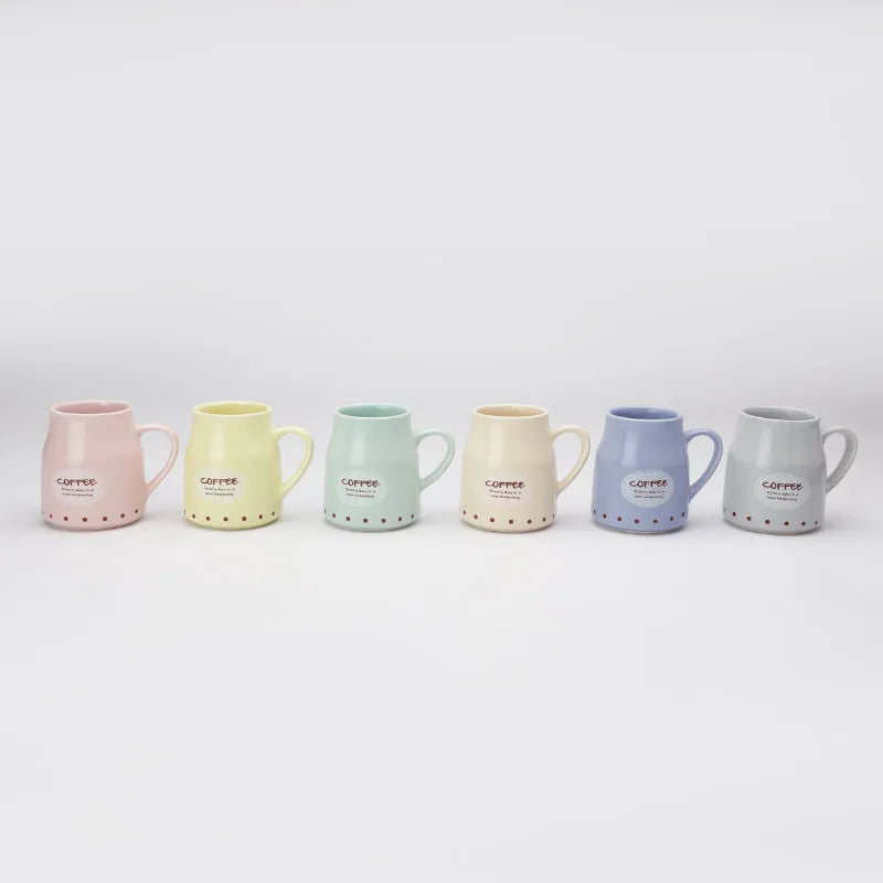 Ceramic Pastel Coffee Mugs | Set of 6 Default Title