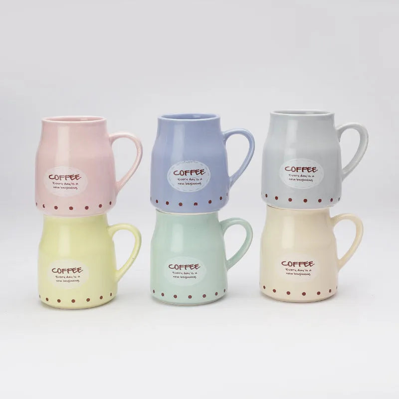 Ceramic Pastel Coffee Mugs | Set of 6 Default Title