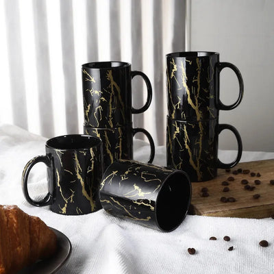 Ceramic Baroque Coffee Mugs  | Set  Of 6 Default Title