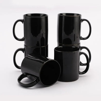 Ceramic Minimal Black Mugs  | Set of 6 Default Title