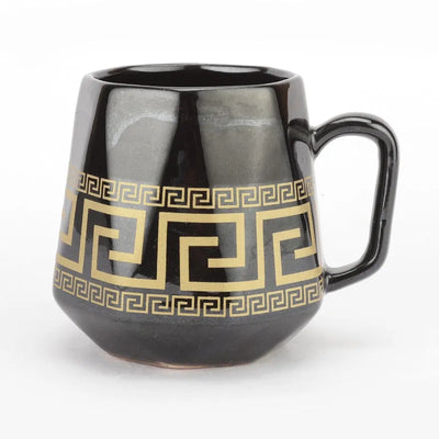 Ceramic Fret Black Mugs | Set of 6 Default Title