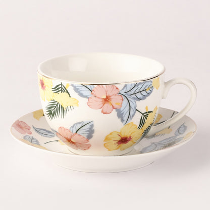 Ceramic Pastel Cups & Saucers | Set of 2 Default Title