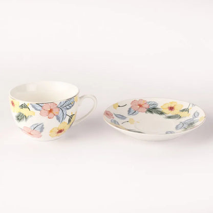 Ceramic Pastel Cups & Saucers | Set of 2 Default Title