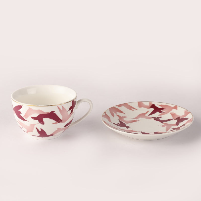 Ceramic Bird Cups & Saucers | Set of 2 Default Title