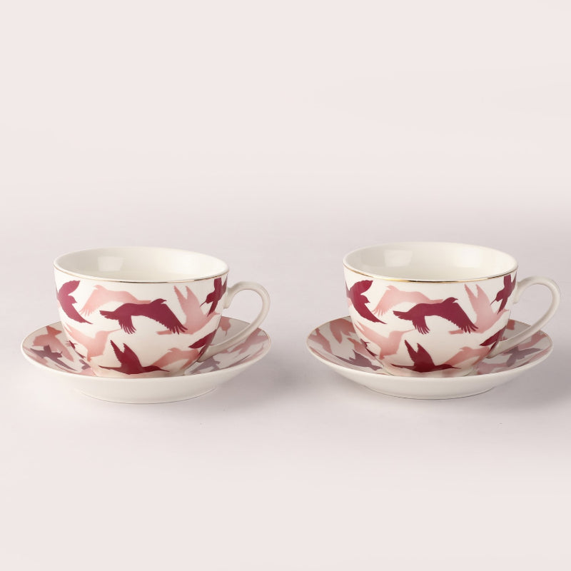 Ceramic Bird Cups & Saucers | Set of 2 Default Title