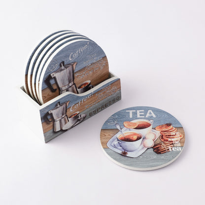 Graphic Tea Coaster |  Set of 6 Default Title