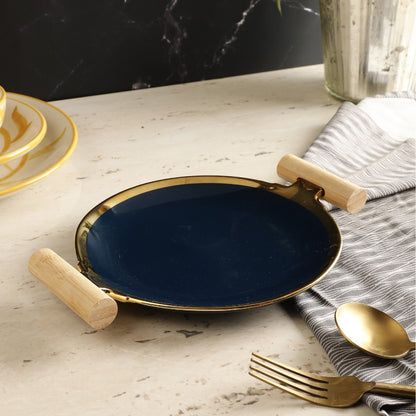 Round Ceramic Platter | Royal Blue Default Title