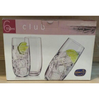 Club Crystal Water & Juice Glasses | 350ml | Set of 6
