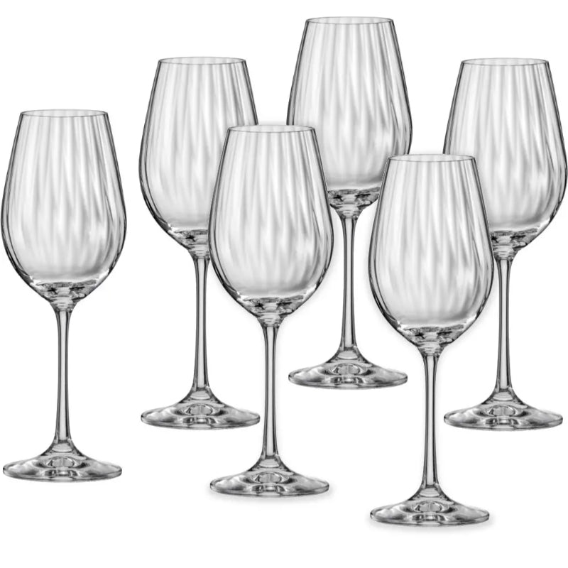 Bohemia Viola Waterfall Glass Clear Lead Free Crystal Drink Accessory | Set of 6 | 3 x 9 inches | 350ml