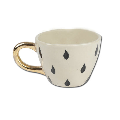 Ceramic Bohemic Black & White Cups | Set of 4, 6 Set of 6