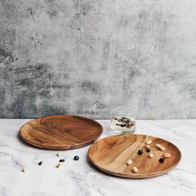 Dune Acacia Plates | 11 Inch | Set of 2, 4, 6 Set of 2