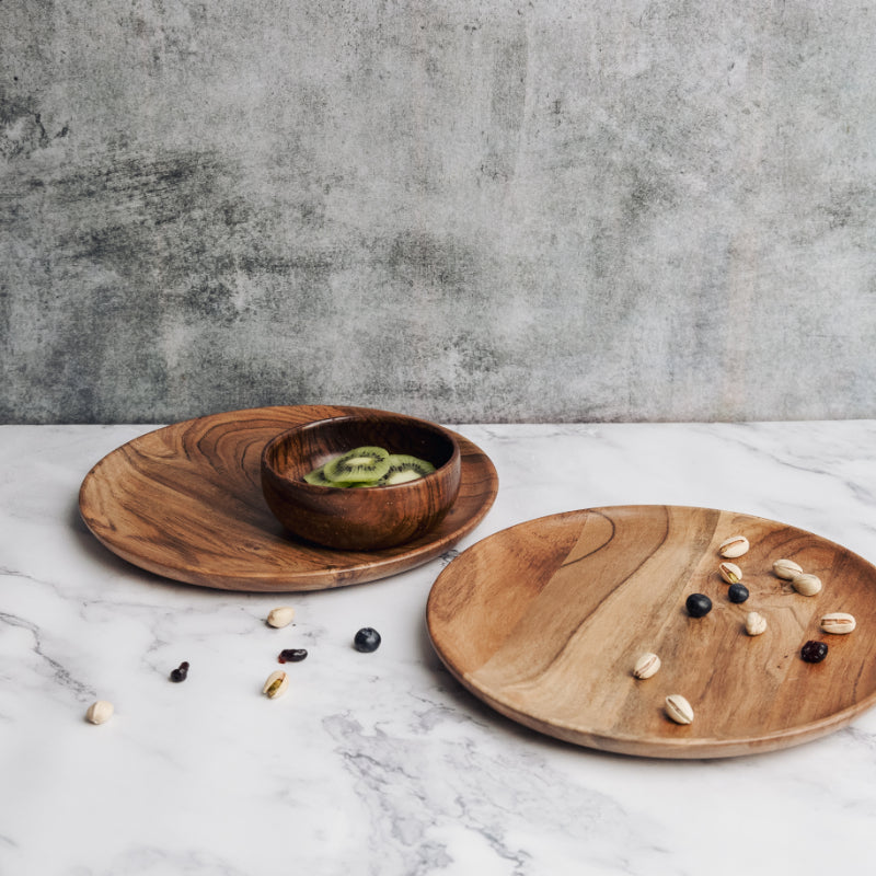 Dune Acacia Plates | 11 Inch | Set of 2, 4, 6 Set of 2