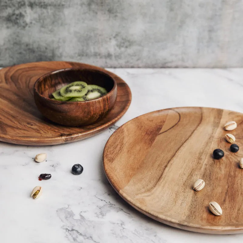 Dune Acacia Plates | 11 Inch | Set of 2, 4, 6 Set of 2