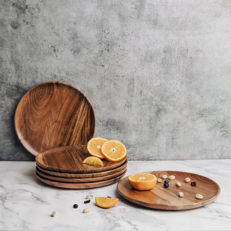 Dune Acacia Plates | 11 Inch | Set of 2, 4, 6 Set of 6