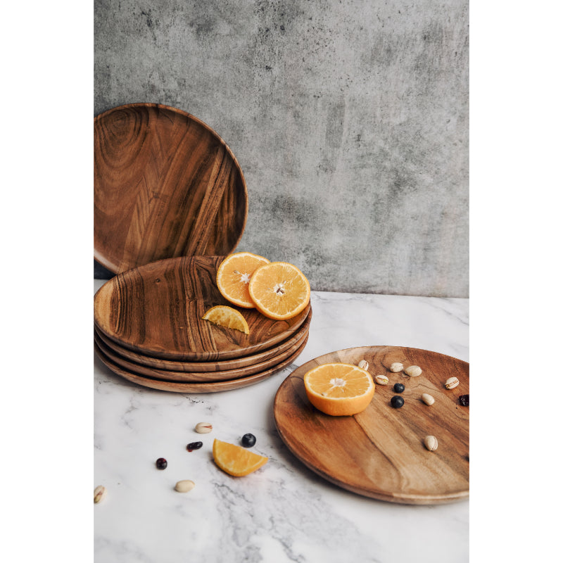 Dune Acacia Plates | 11 Inch | Set of 2, 4, 6 Set of 6