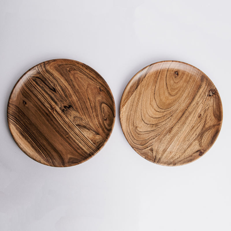 Dune Acacia Plates | 10 Inch | Set of 2, 4, 6 Set of 2