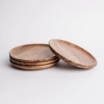 Dune Acacia Plates | 10 Inch | Set of 2, 4, 6 Set of 4