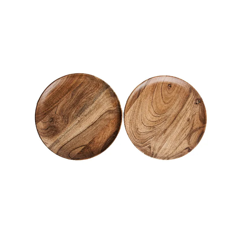 Dune Acacia Plates | 8 Inch | Set of 2, 4, 6 Set of 2