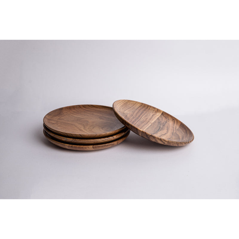 Dune Acacia Plates | 8 Inch | Set of 2, 4, 6 Set of 4