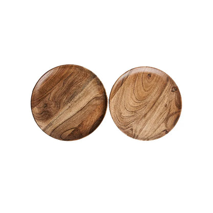 Dune Acacia Plates | 8 Inch | Set of 2, 4, 6 Set of 4