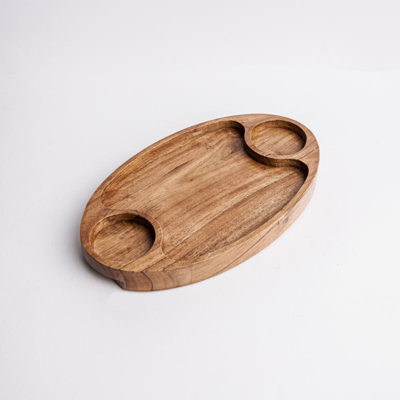 Domino Platter in Acacia Wood Default Title