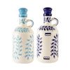 Ceramic Blue Floral Oil Dispenser | Set of 2 | 950ml | Multiple designs