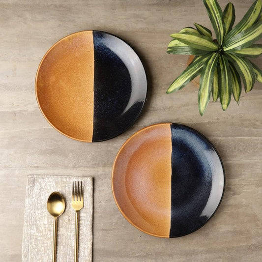 Modern Ceramic Dinner Plates | Set of 2 | 10 inches