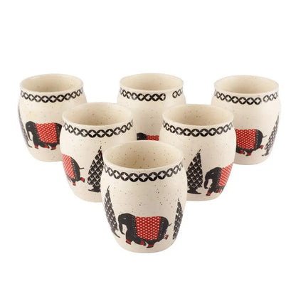 Ceramic Chai Kulhads | Set of 6 | Multiple Designs