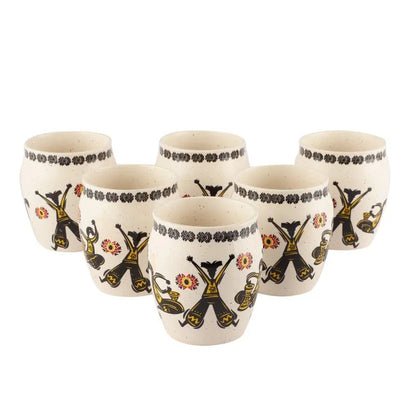 Ceramic Chai Kulhads | Set of 6 | Multiple Designs