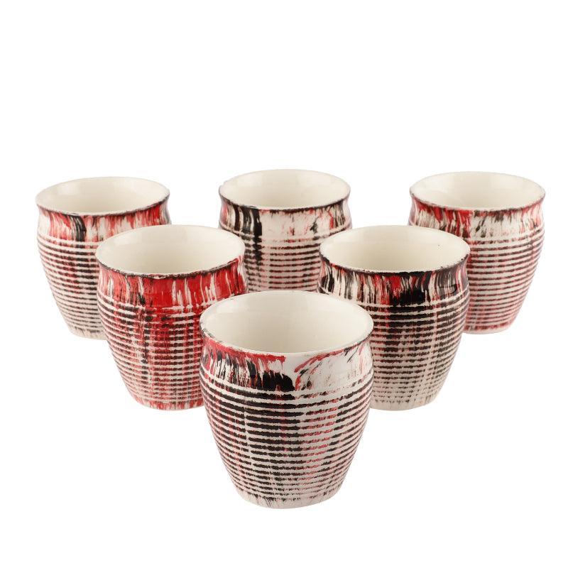 Ceramic Chai Kulhads | Set of 6 | Multiple Designs