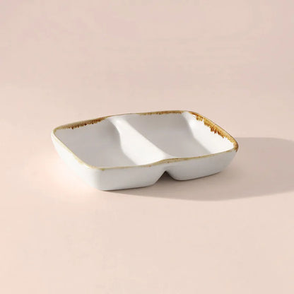 Gold Splatter 2-Section Dip Bowl Default Title