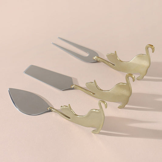 Kitty Party Cheese Knives |  Set of 3 Default Title