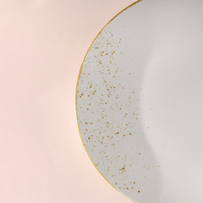 Gold Splatter Dinner Plate | 10.5 inch, 12 inch 12 Inches