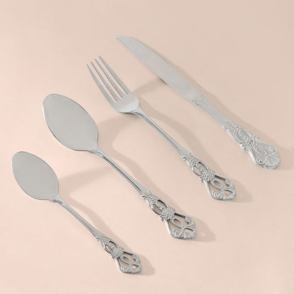 Silver Accents Cutlery Set | Set of 4 Default Title