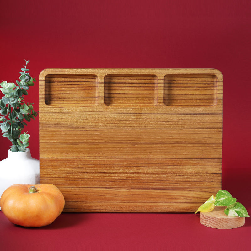 Chopping board with 3 Compartments Default Title