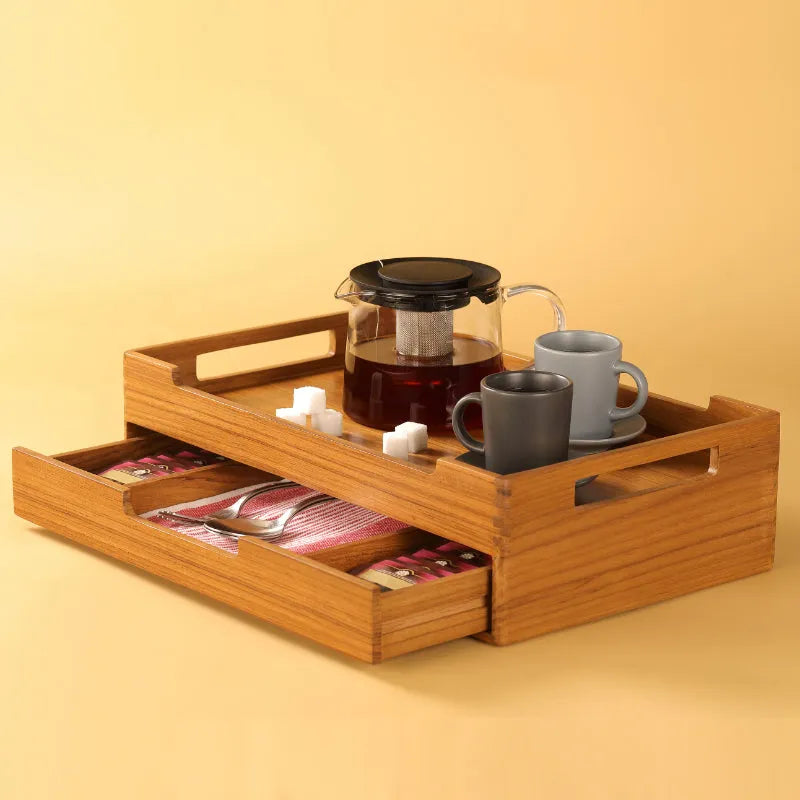 Serving Tray with Tea bag Drawer Default Title