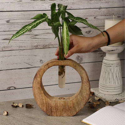 Modern Wooden Testube Planter Default Title