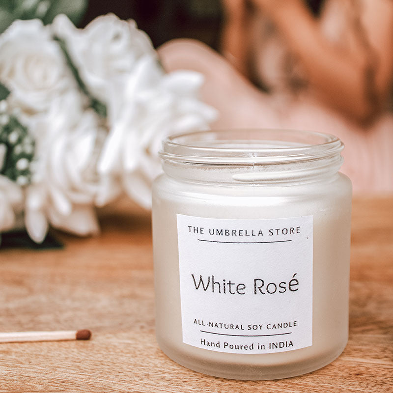 White Rose Scented Candle Default Title