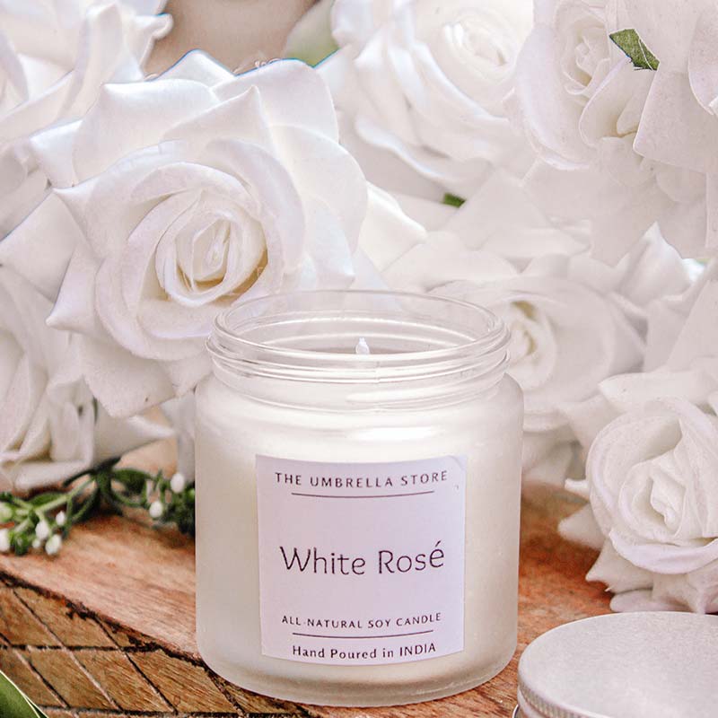 White Rose Scented Candle Default Title