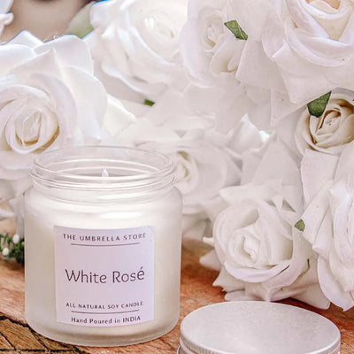 White Rose Scented Candle Default Title