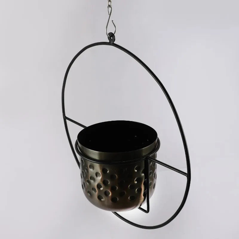 Metal Antique Hanging Planter Default Title