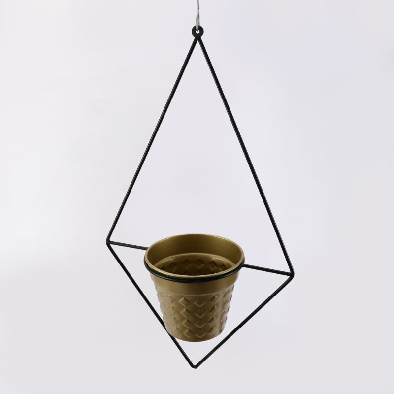 Metal Gold Pot Hanging Planter Default Title