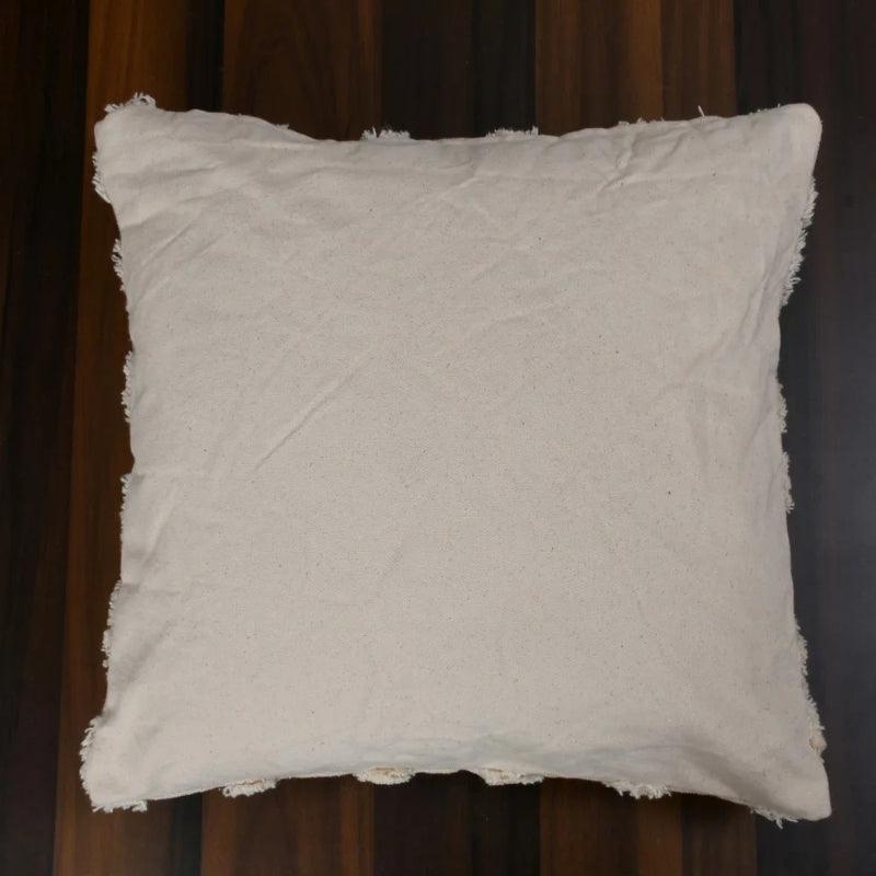 Zigzag Pattern Cotton Canvas Tufted Cushion Cover | 16 inches, 18 inches, 20 inches, 24 inches